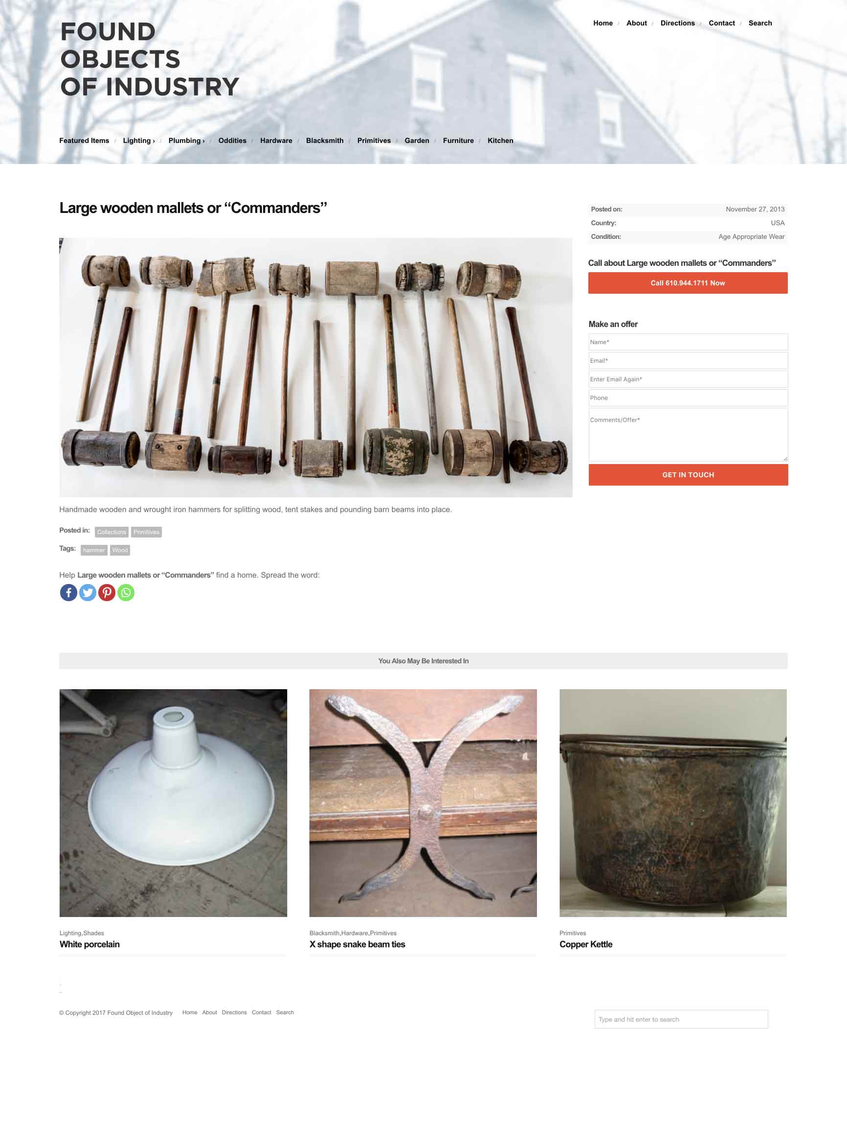 Found Objects of Industry Found Objects of Industry