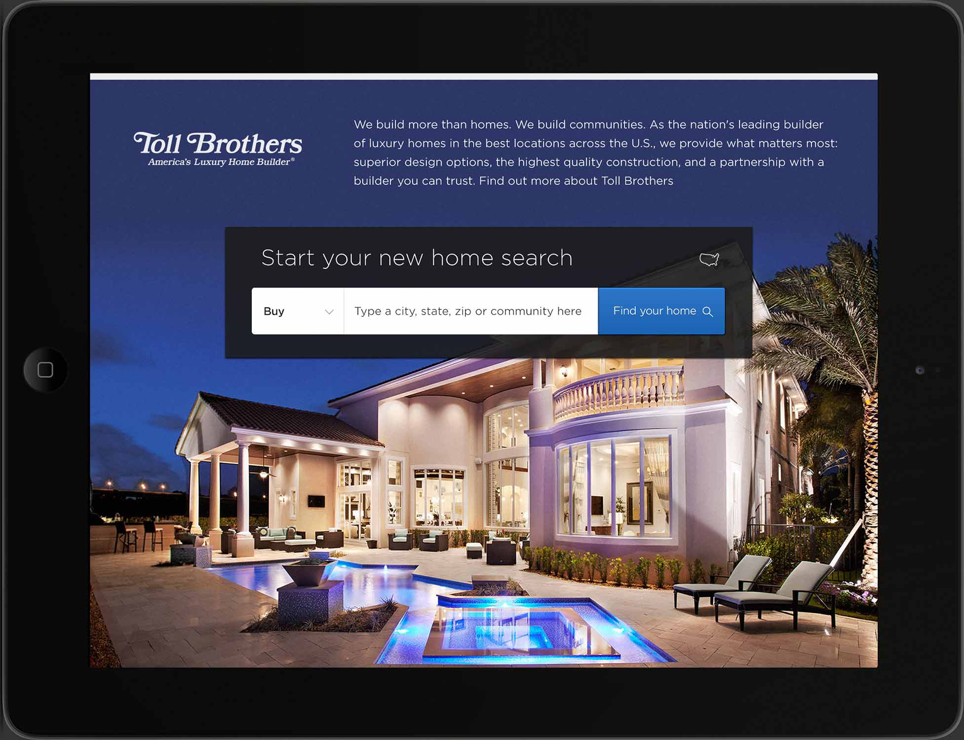 Toll Brothers iOS/Android Application Toll Brothers iOS/Android Application