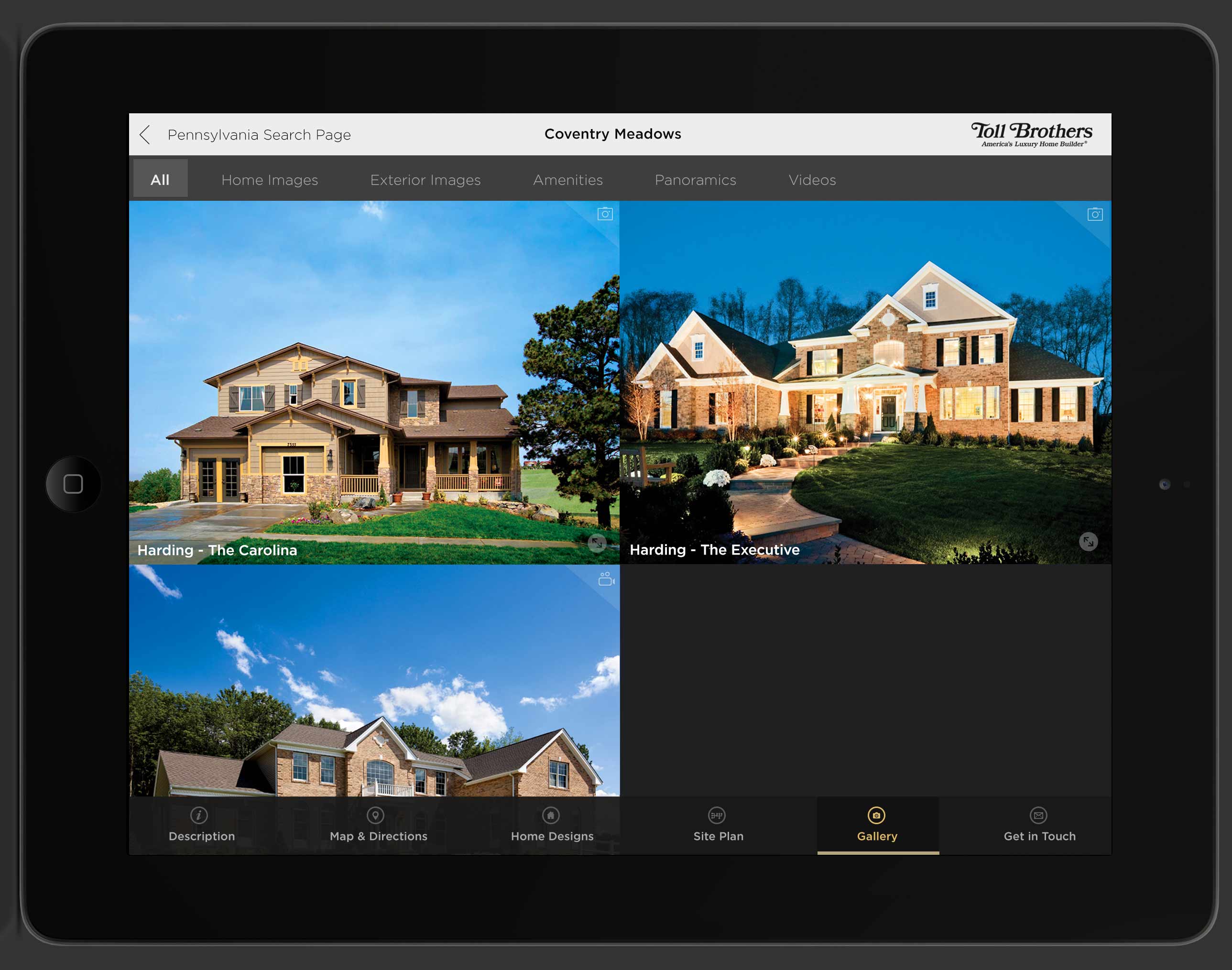 Toll Brothers iOS/Android Application Toll Brothers iOS/Android Application