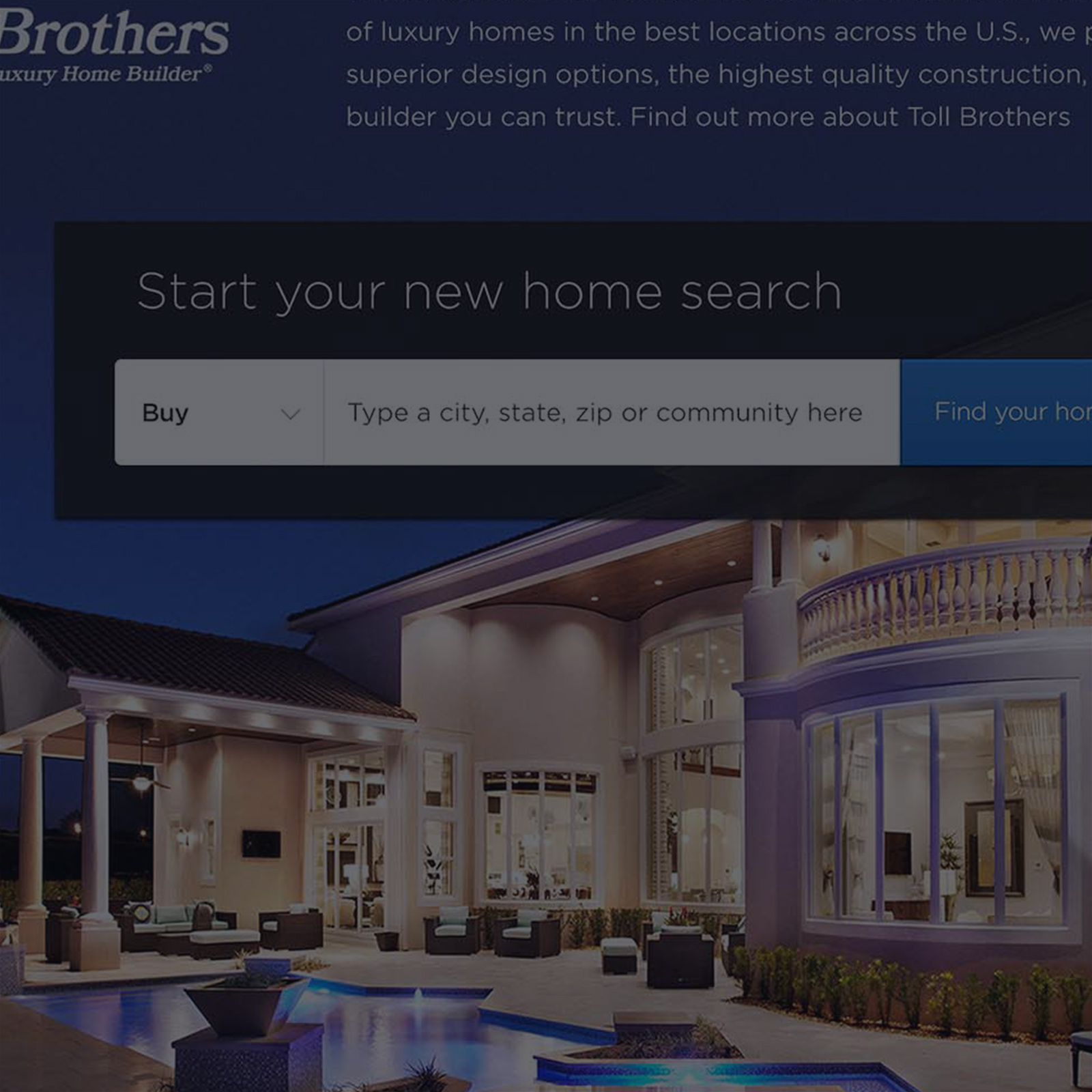 Toll Brothers iOS/Android Application